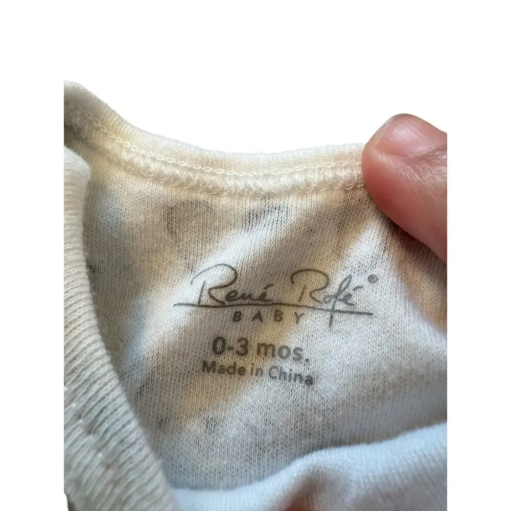 Rene Rofe Baby Dog Print Two Piece Set Size 0-3M